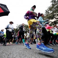 A score of runners take off from the 2019 Humana Rock &#039;n&#039; Roll New Orleans 5K presented by Brooks Saturday, February 9 to kick the weekend of racing (Photo Credit: Al Bello/Getty Images for Rock &#039;n&#039; Roll Marathon Series)