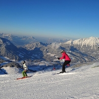 Familien Skifahren in der SkiWelt (C) SkiWelt Wilder Kaiser - Brixental, Fotograf: Christian Kapfinger