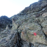 Bergtour-Hoher-Riffler-19: Daher ging es wieder zurück auf die Normalroute. Die ist hervorragend markiert und weist nur ganz wenige, leicht anspruchsvolle Passagen auf