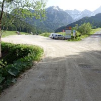 Admonter Kalbling - Sparafeld - Riffel - Kreuzkogel Rundtour: Die letzte Parkmöglichkeit vor Beginn der Mautstraße
