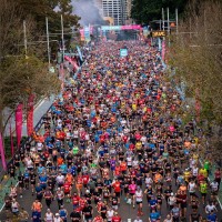 People ran, walked, and danced through Sydney at the return of City2Surf. Photo Tim Bardsley-Smith
