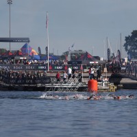 A calm swim course for athletes to enjoy at the Elsinore Harbour. Getty Images for IRONMAN