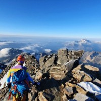 Bernina-Überschreitung 69: Panorama vom Gipfel des Piz Argient
