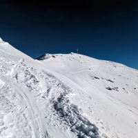Skitour Glanderspitze 14: Das Gipfelkreuz. Abfahrt auf gleichem Wege wie Aufstieg.