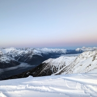 Sonnenuntergangs-Skitour Glanderspitze im Jänner 2024