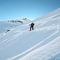 Skitour Murkarspitze 13: Im Schlussabschnitt des Steilhanges.