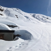 Skitour Heimspitze 05: Die steilen Südhänge sind durchaus lawinengefährdet.