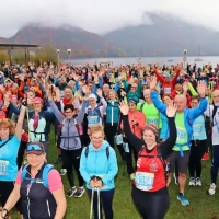 Wolfgangseelauf 2024: Start des Walk the Lake