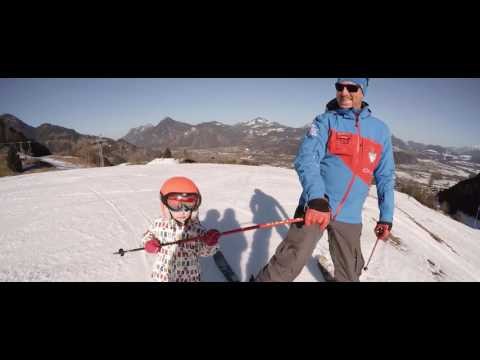 Skifahren lernen am Hocheck - Immer schön auf der Kante stehen bleiben!